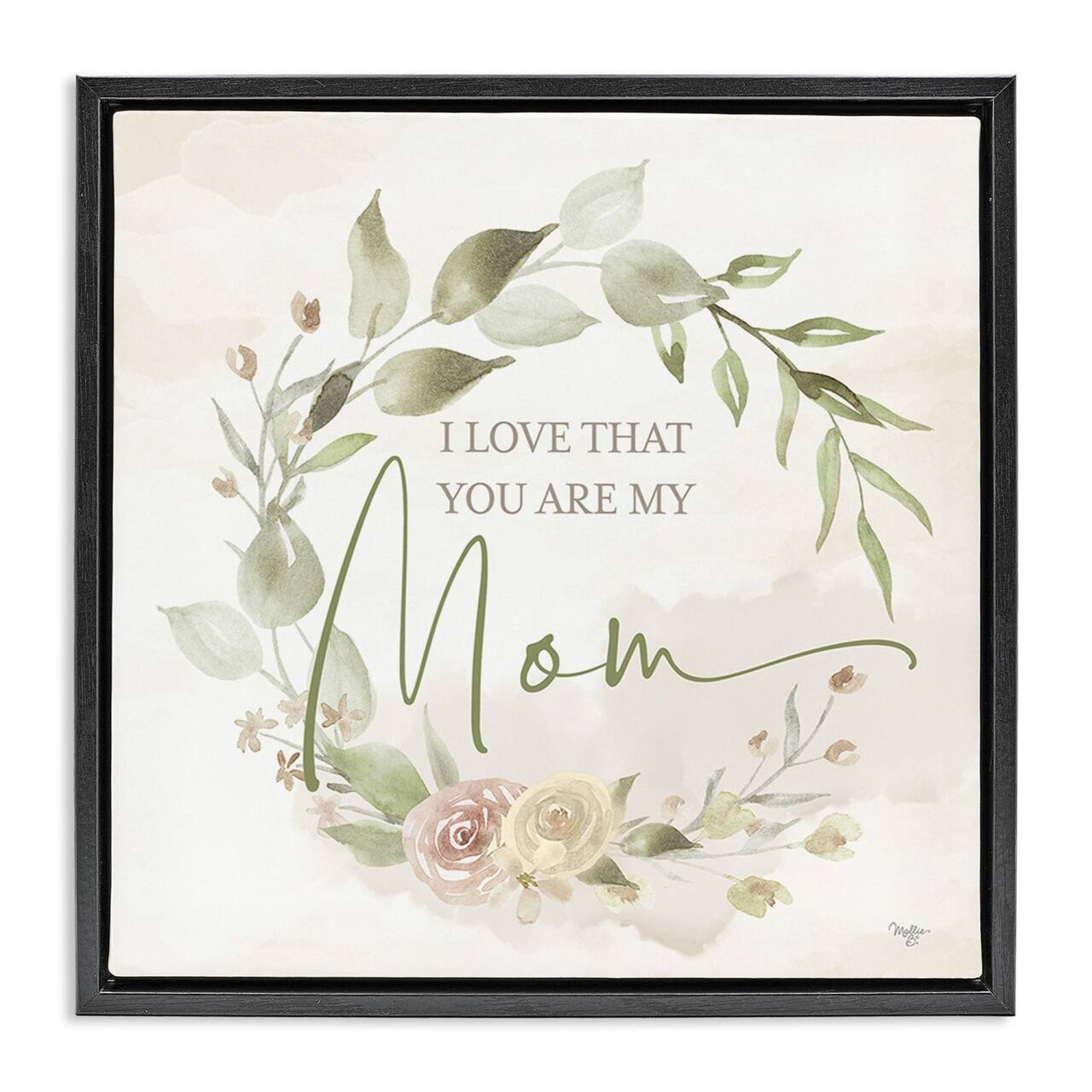 Stupell Industries Mother's Day Rose Wreath Floater Framed Art